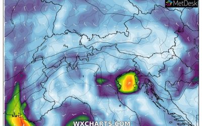 Il vento previsto per oggi, giovedì 7 Luglio