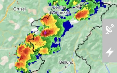 Situazione live con qualche temporale