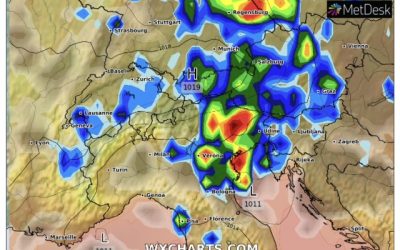 I temporali previsti per oggi, venerdì 29 Luglio