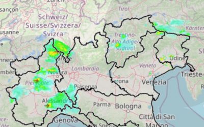 Aggiornamento live temporali nel Nord Italia