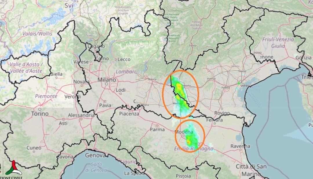 Situazione live nel Nord Italia
