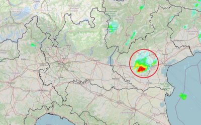 Situazione live con un temporale al Nord-Est
