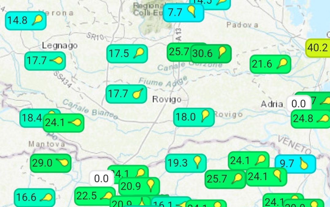 Situazione live e accenno prossimi giorni