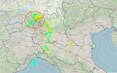 Linea temporalesca in atto in Lombardia