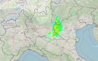 Situazione live con un temporale al Nord