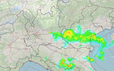 Situazione live con molte piogge al Nord