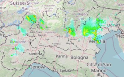Situazione live con vari temporali al Nord