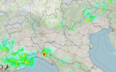 Situazione live con vari temporali al Nord