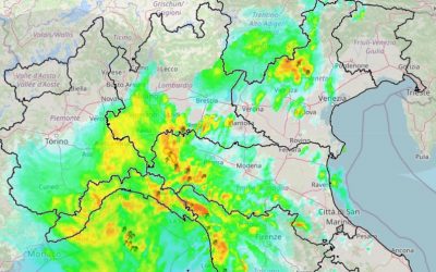 Situazione live con piogge e temporali al Nord