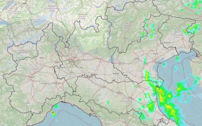 Situazione live con piogge al Nord