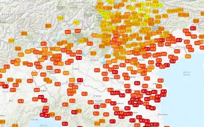 Temperature attuali nel Nord Italia