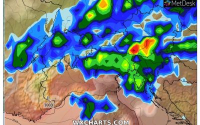 Le piogge previste per giovedì 15 Settembre