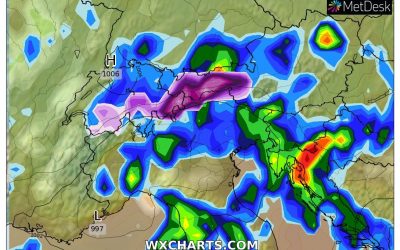 Le piogge ed i temporali previsti per oggi, giovedì 29 Settembre