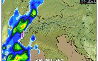 Fase piovosa in arrivo