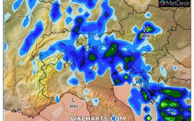 Le piogge previste per venerdì 9 Settembre
