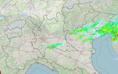 Situazione live con piogge e temporali al Nord