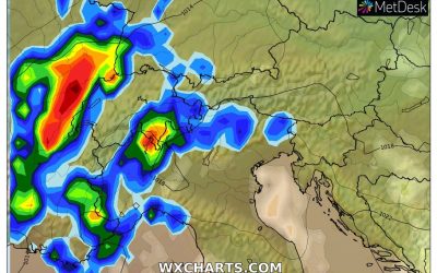 Aggiornamento piogge di oggi