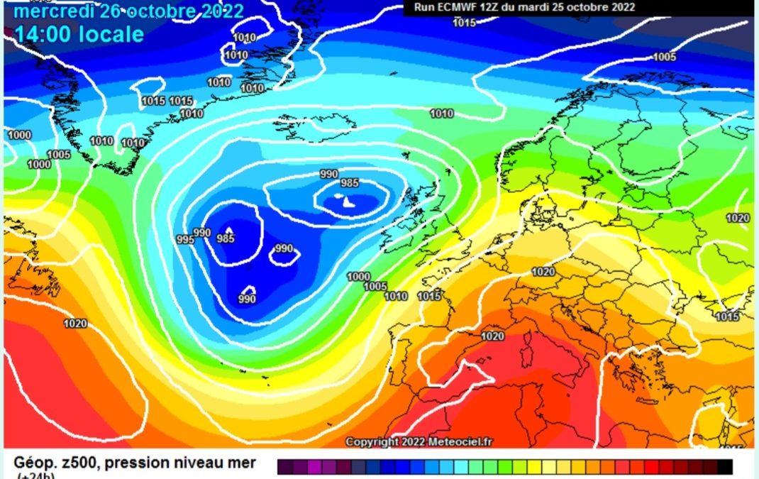 La previsione per oggi, mercoledì 26 ottobre
