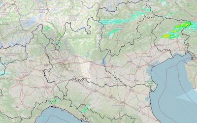 Situazione live al Nord con varie piogge in Friuli