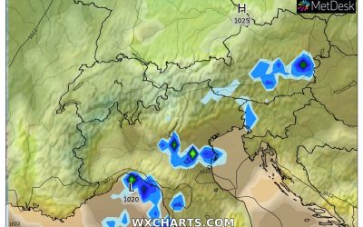 Le piogge previste per oggi, mercoledì 2 Novembre