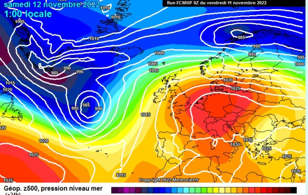 Previsione per sabato 12 novembre