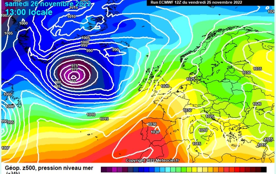 Previsione per sabato 26 novembre