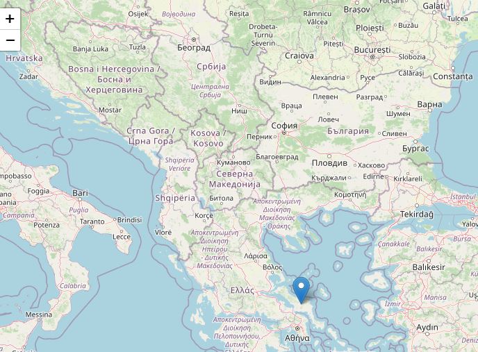 Scossa di terremoto in Grecia