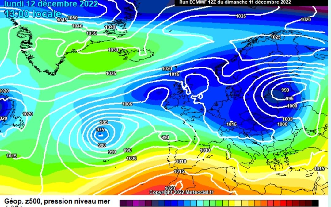 Previsione per lunedì 12 dicembre