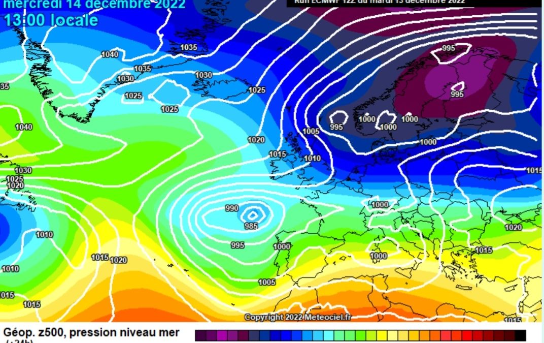Previsione per mercoledì 14 dicembre