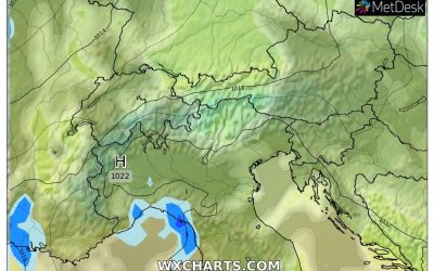Le piogge previste per oggi, sabato 7 Gennaio