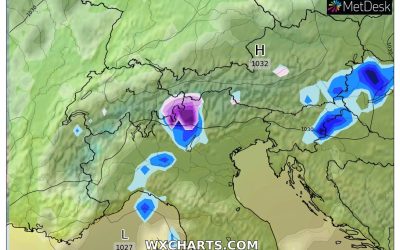 Le piogge previste per la seconda parte della giornata