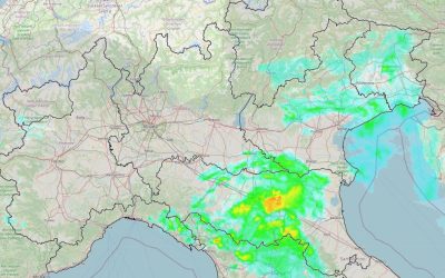 Situazione live con forti rovesci in Emilia