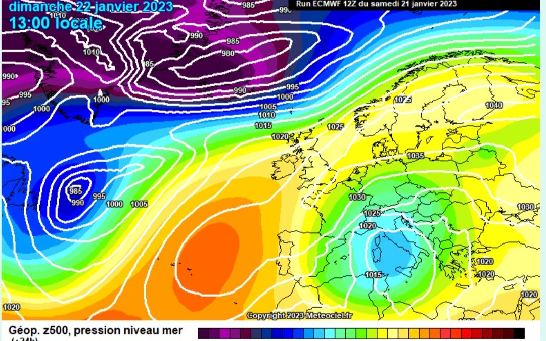 Previsione per domenica 22 gennaio