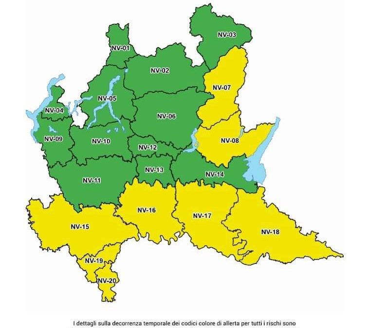 Allerta vento forte in Lombardia