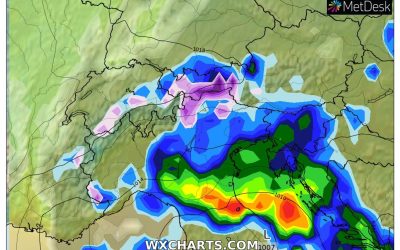 Le piogge previste per la seconda parte della giornata