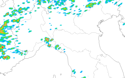 Previsione piogge e temporali nel corso del pomeriggio/sera