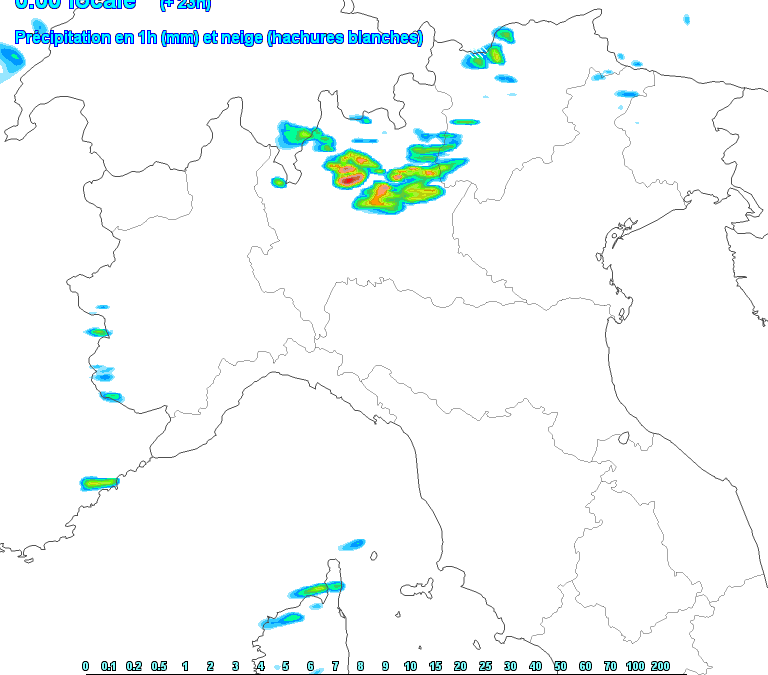 Varie piogge in formazione a breve in alcune parti del Nord