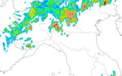 Previsione piogge e temporali nel corso della serata/nottata