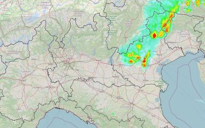 Situazione live con temporali al Nord Est
