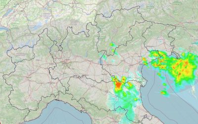Situazione live con vari temporali al Nord