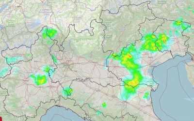 Situazione live con vari temporali e piogge al Nord