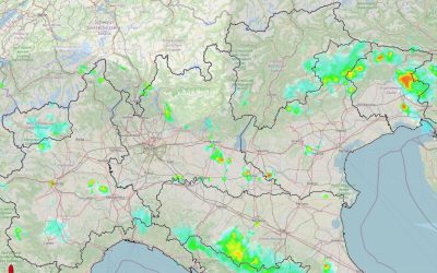 Situazione live con vari temporali al Nord