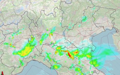 Situazione live con forti temporali in Emilia