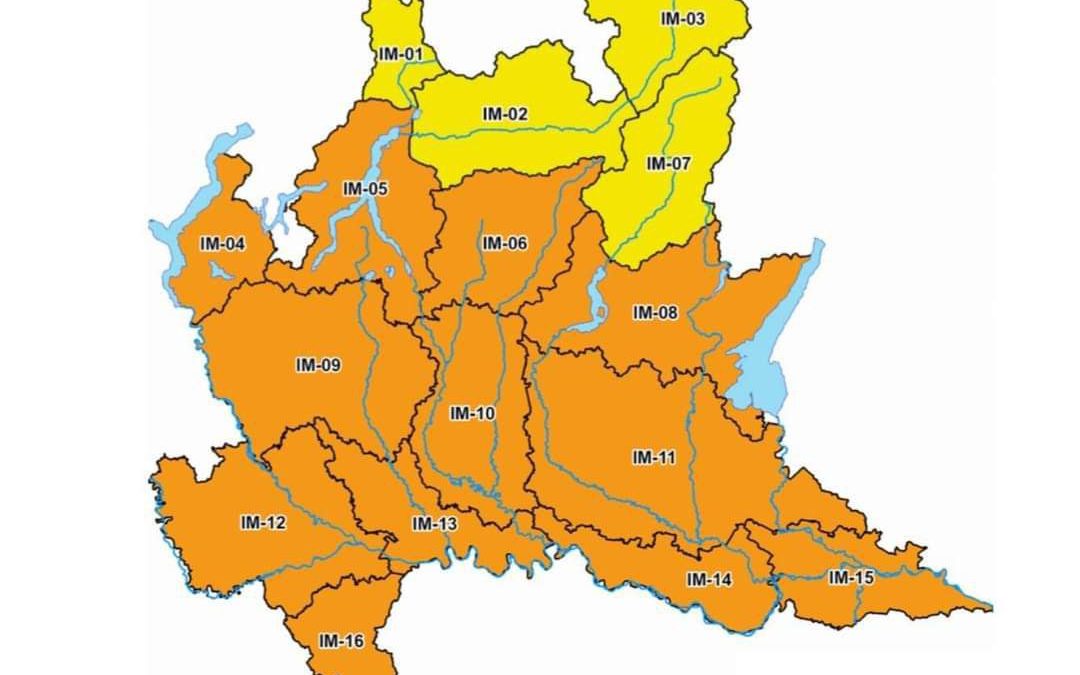 Dalla protezione civile allerta meteo in Lombardia