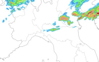 Animazione piogge e temporali previsti per la giornata di oggi