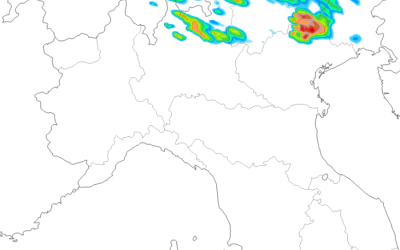 Animazione temporali previsti per lunedì 10 Luglio