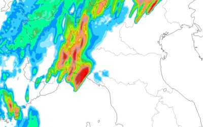 Aggiornamento animazione piogge e temporali per la serata