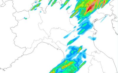 Animazione piogge e temporali di venerdì 22 Settembre