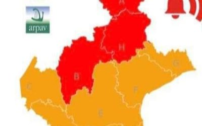 Allerta rossa per alcune zone del Veneto