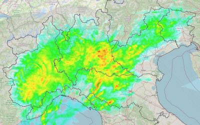 Situazione live con abbondanti piogge al Nord